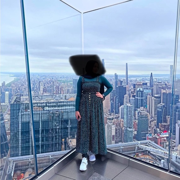 VCAY Ruffle Trim Shirred Polka Dot Tank Top & Split Hem Skirt - 3 piece set - Picture 8 of 9